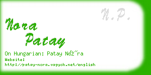 nora patay business card